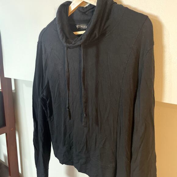 Athleta Soft & Cozy Modal Blend Black Pullover Hoodie Women's Size XS EUC - Picture 4 of 13